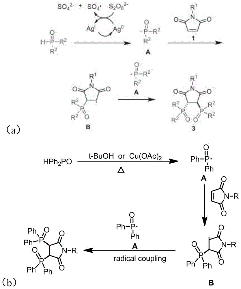 一种二芳基磷氧双取代琥珀酰亚胺类化合物的合成方法