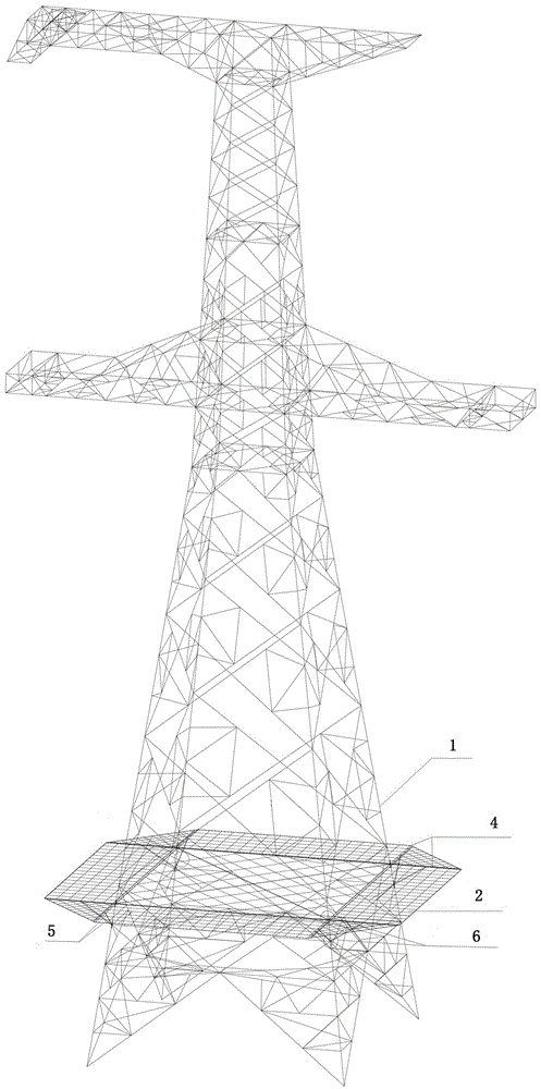 一种输电线路铁塔组塔施工防坠落安防系统