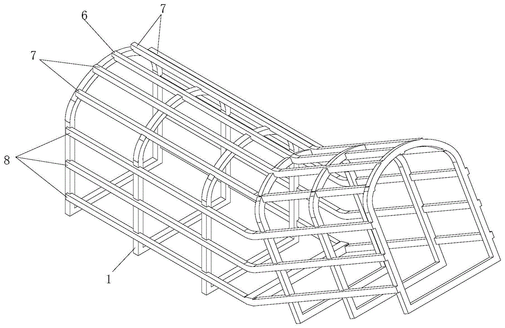 一种盾构侧始发大角度斜交横通道结构