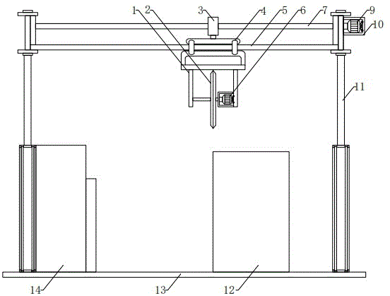 一种中空吹塑机可升降框体台架