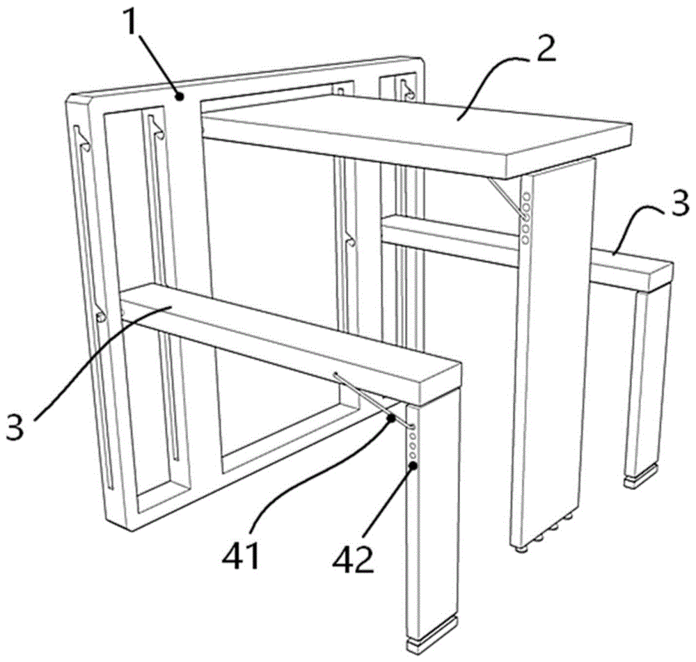 一种小户型适用的折叠式餐桌结构