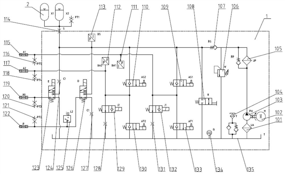 一种高速开关阀主动式轨道车辆制动系统