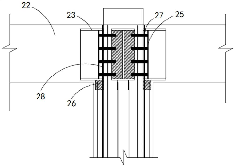 倒插圆钢管的结构柱与结构梁的连接节点及其施工方法