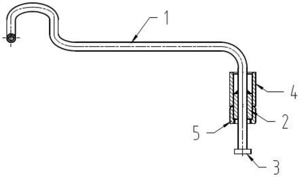 液化天然气气瓶夹层增压管路套管结构及其装配方法