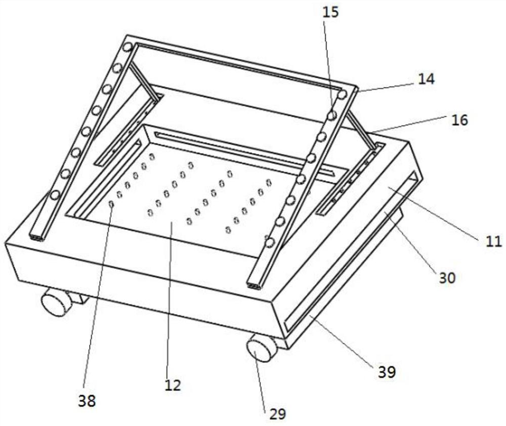 一种可以折叠的根据桌面平整性调节的散热架