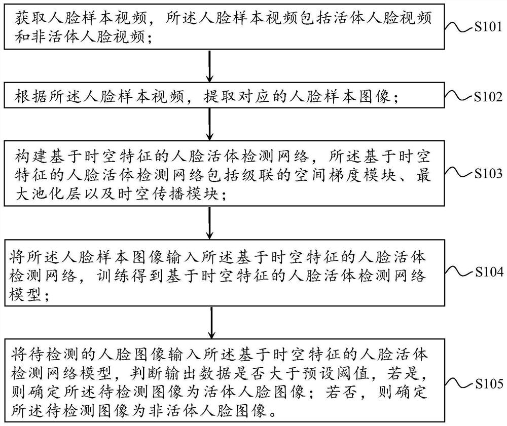 一种基于时空特征的人脸活体检测方法、装置、电子设备及存储介质