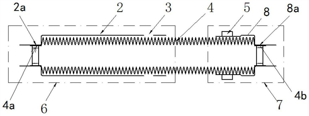 一种可伸缩弯曲的气体监测表计连接结构