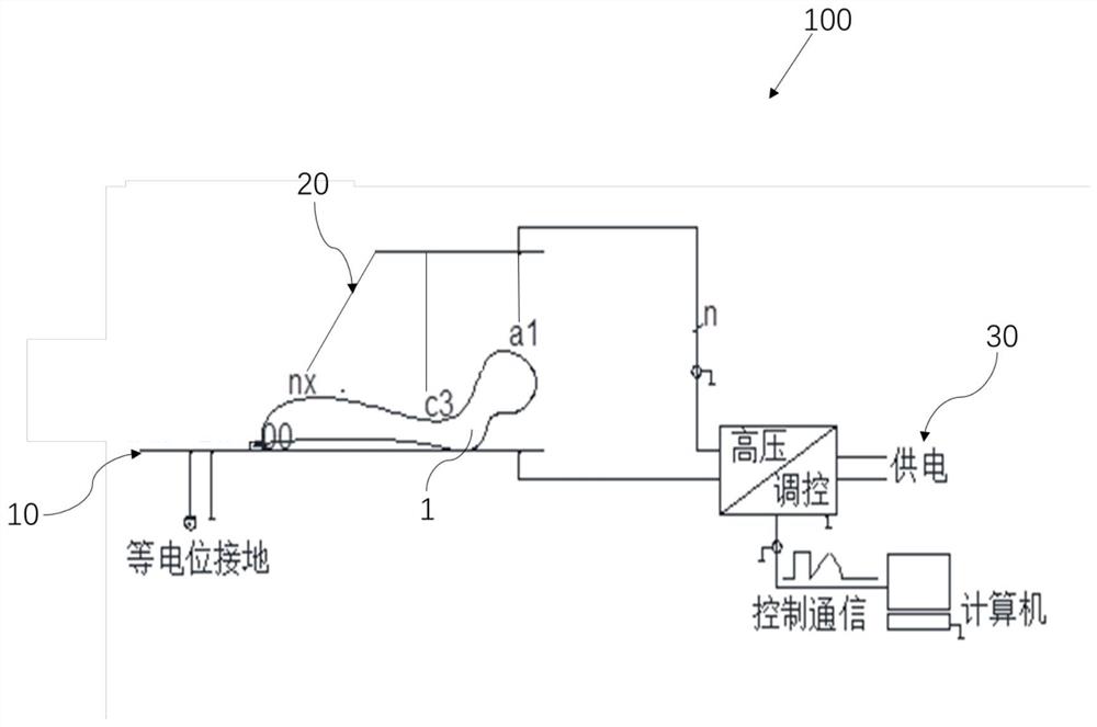 电场发生装置及其用途以及应用其对活体进行麻醉的方法