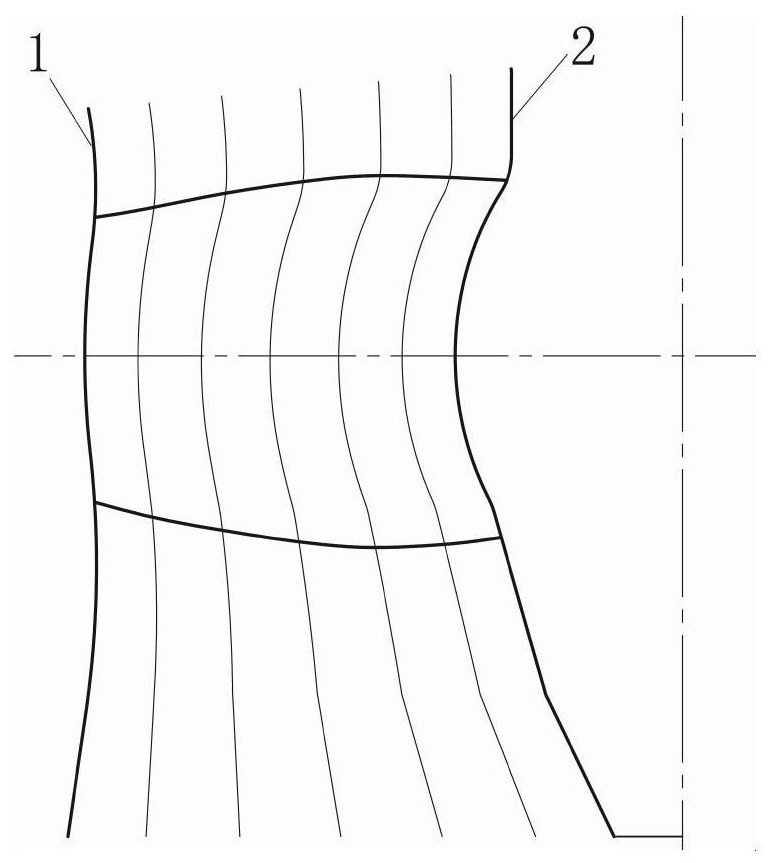一种双向全贯流式转轮叶片几何形状的参数化控制方法
