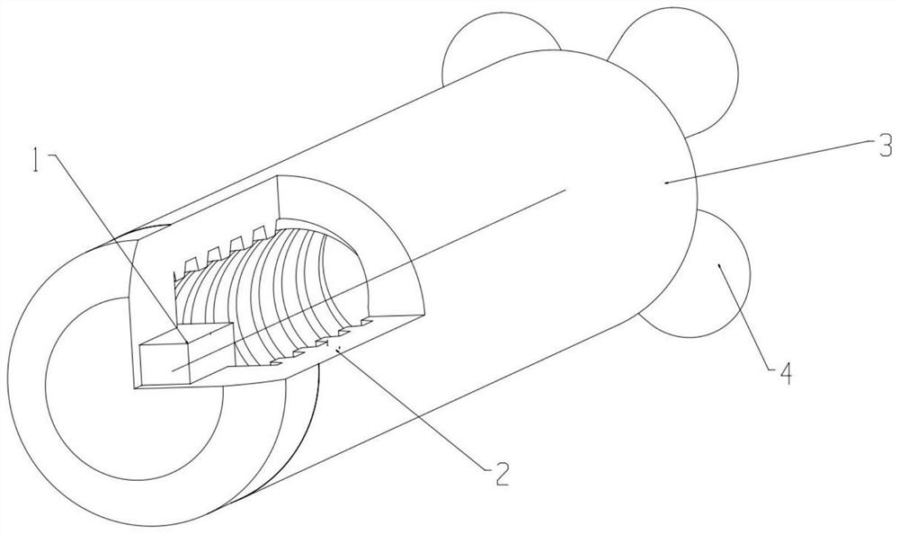 旋转加速型固体火箭发动机内部结构