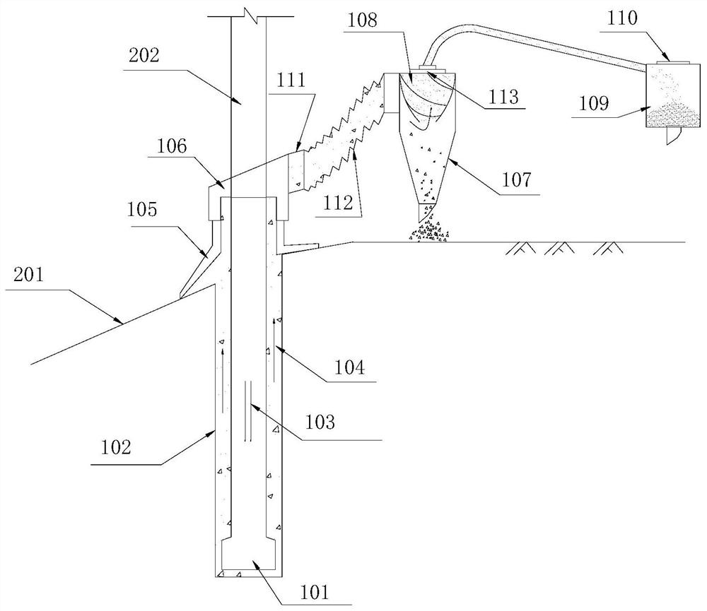 一种具有尘砾分离功能的潜孔钻抑尘设备