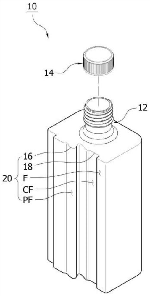 由吹塑成型而制成的情侣容器