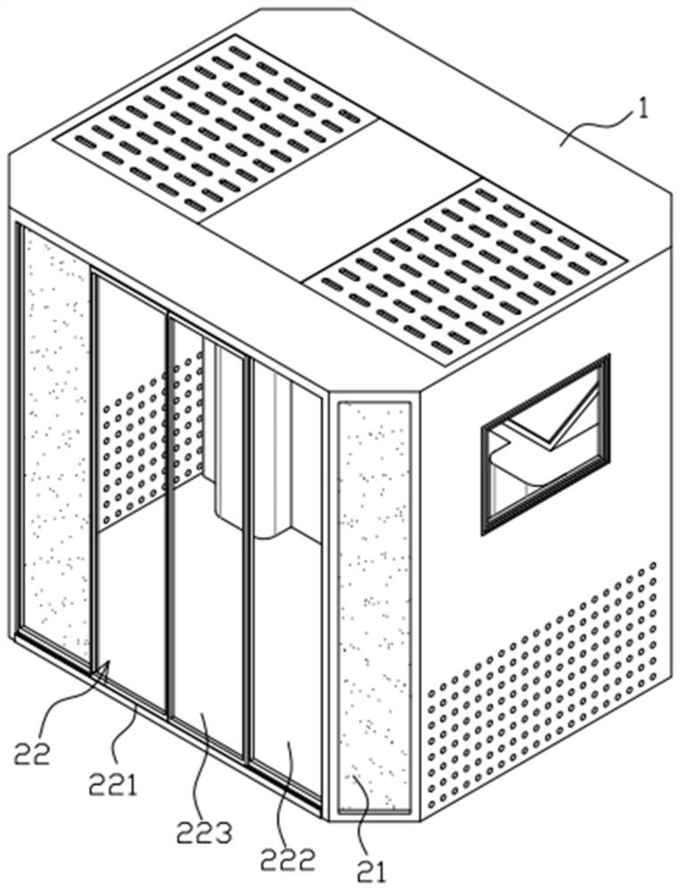 一种防偷窥金融仓体结构