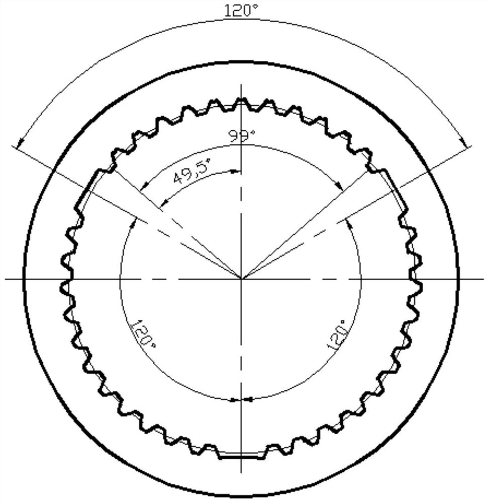 一种盲孔异型内齿的加工方法