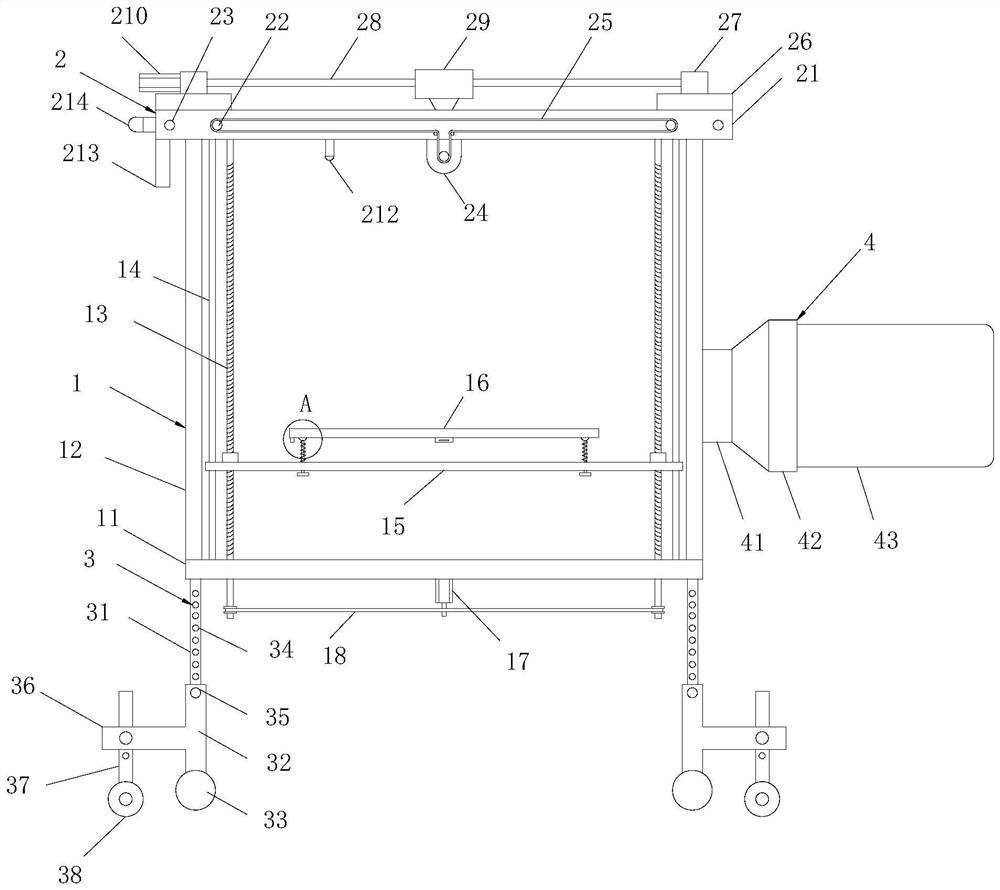 一种快速调平且工作空间可调的3D打印机