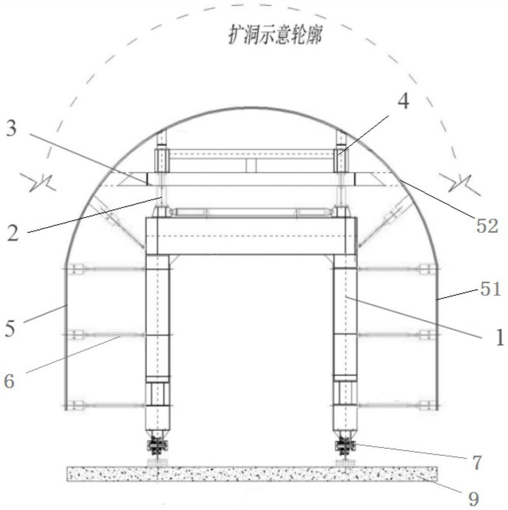 一种适用于浅埋的隧道扩洞预加固系统及加固方法