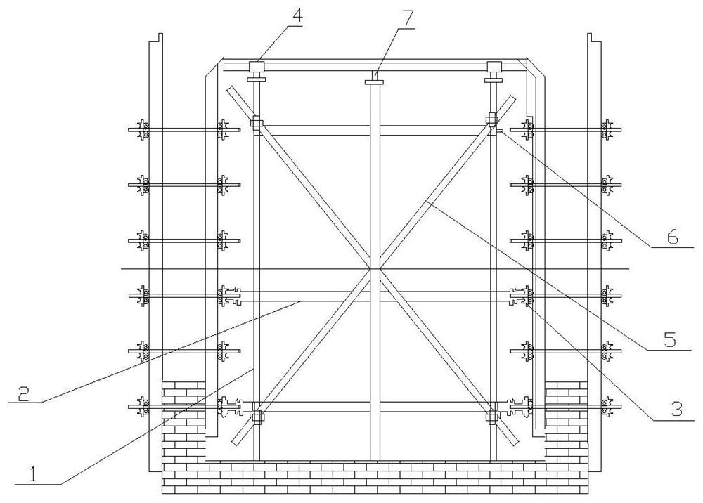 一种承插型管廊脚手架搭设结构及其施工方法