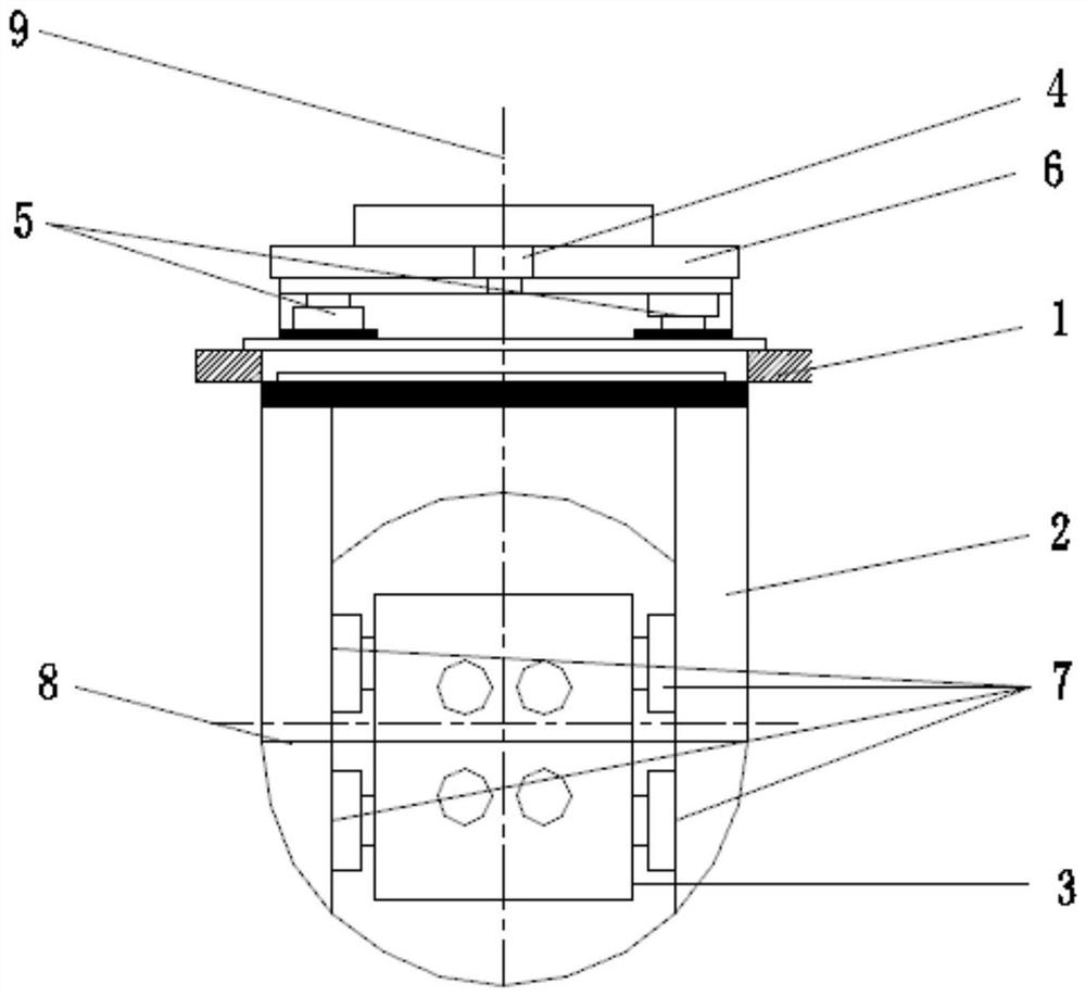 一种被动隔振的两轴四框架机构光电吊舱