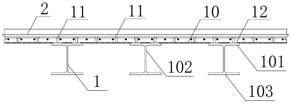 一种型钢-薄钢板-UHPC组合板及桥面板