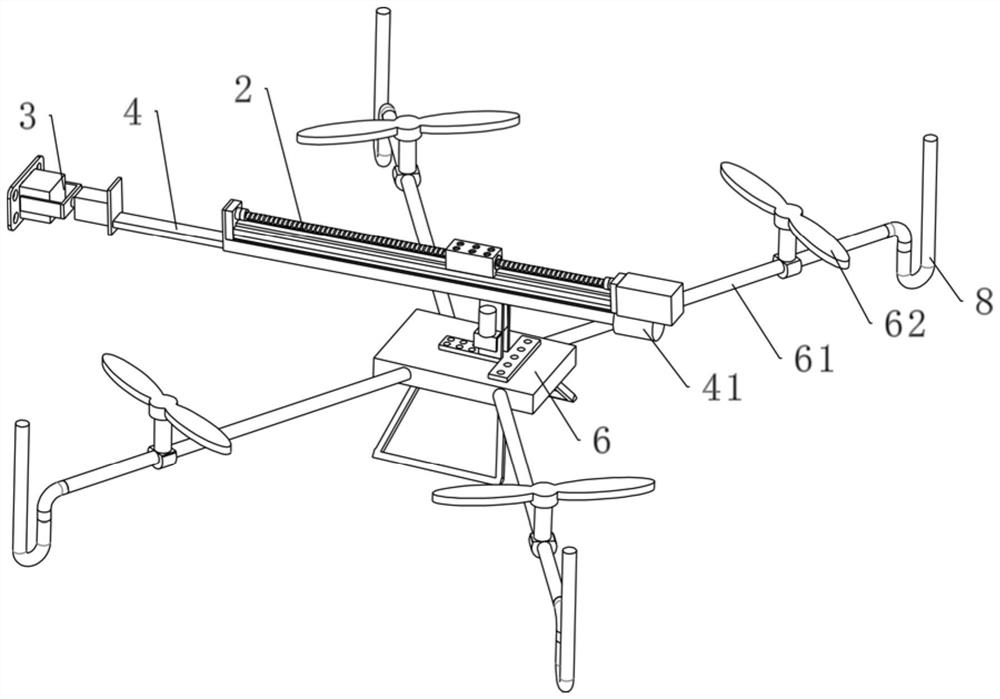 一种滑台式机械臂以及安装滑台式机械臂的无人机