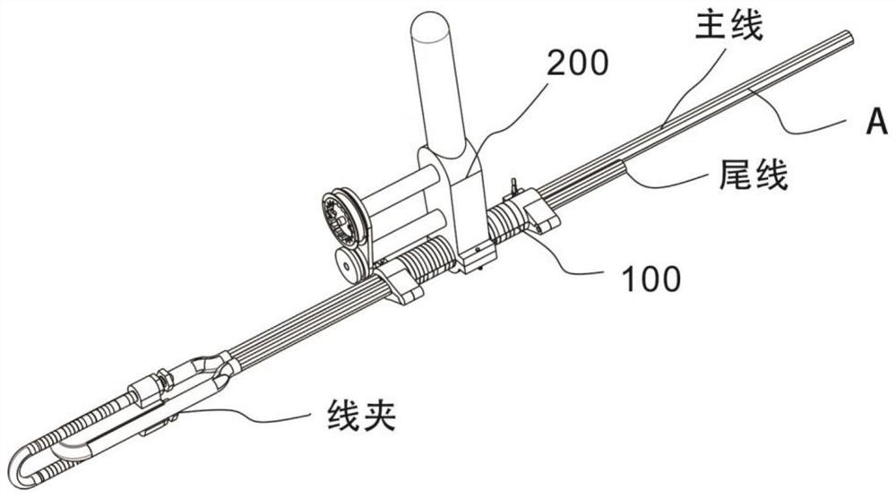 一种便携式拉线尾线固定专用设备