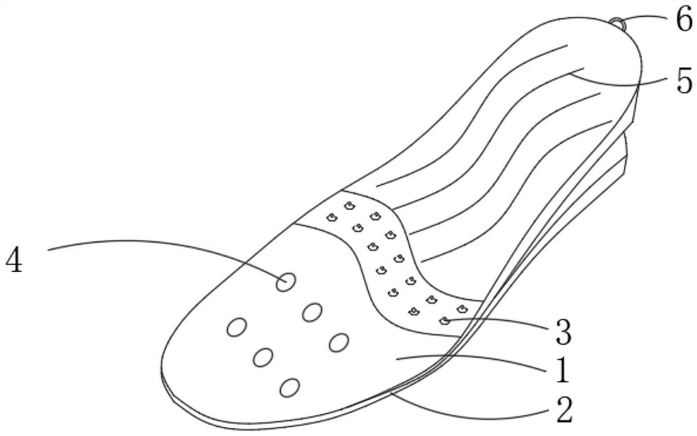 一种复合弹性运动鞋鞋垫结构