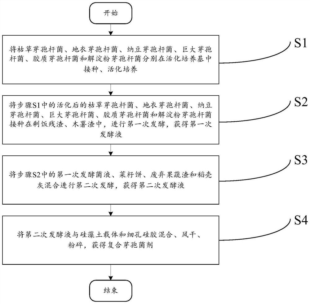 复合芽孢菌剂及其制备方法和应用