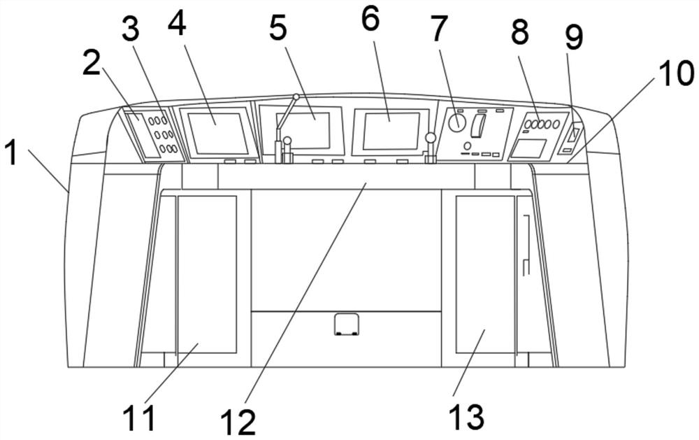 一种高铁用司机室面板操纵台