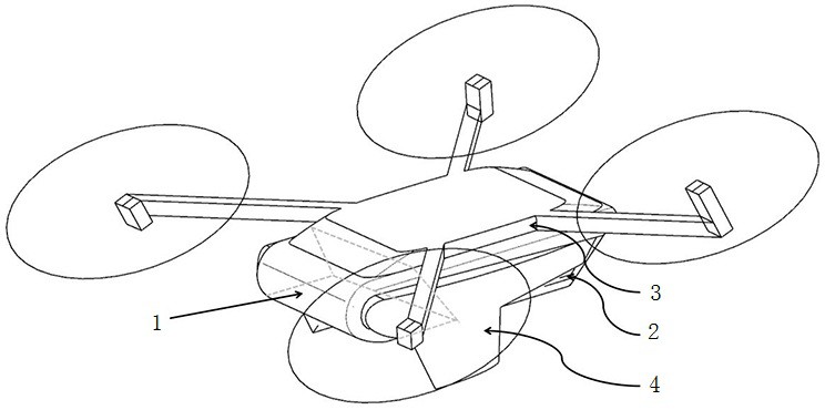 融合多旋翼与固定翼的长航时飞行器的气动布局结构及其控制方法