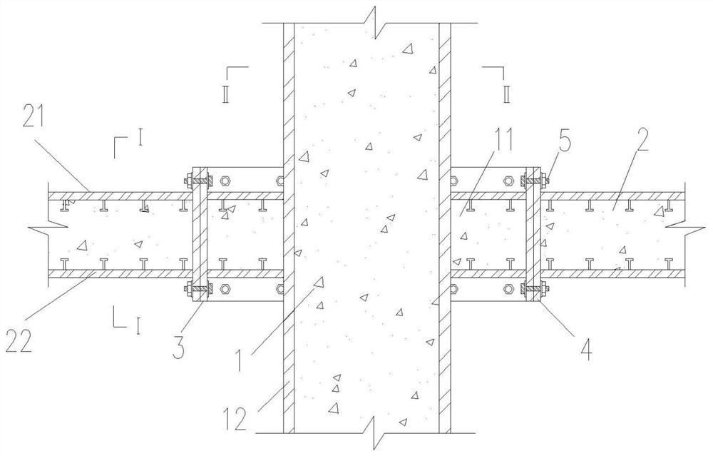 预制钢管混凝土柱与夹心混凝土组合板连接及施工工艺