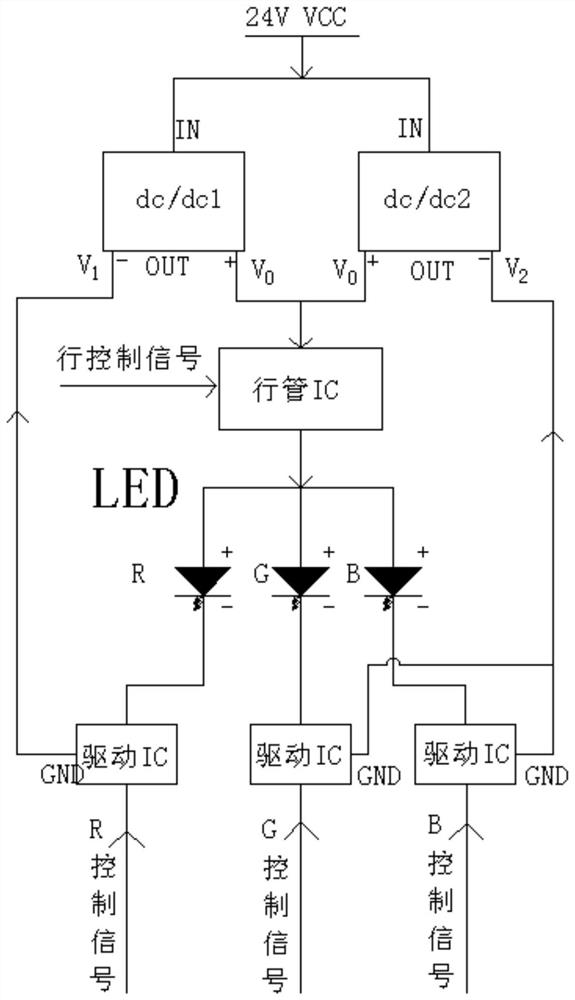 一种LED显示屏节能供电电路及显示屏