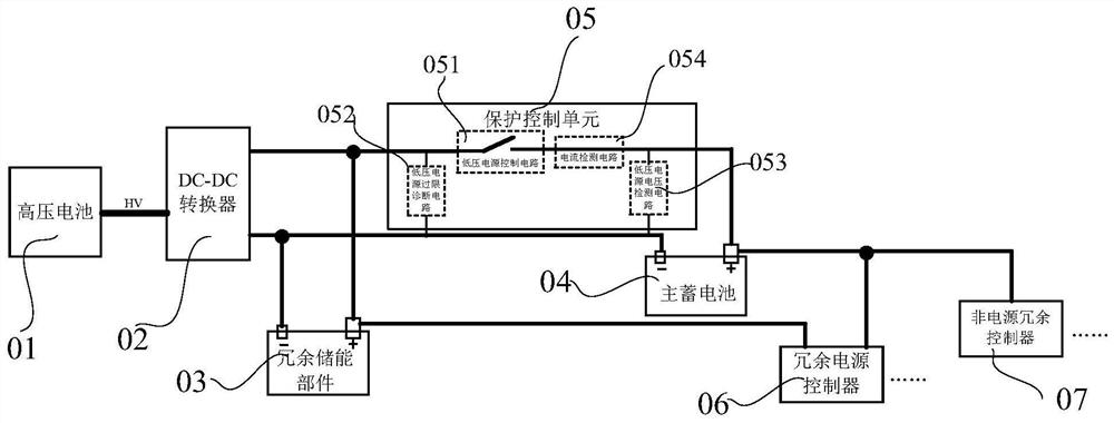 一种电动汽车冗余低压电源供电系统