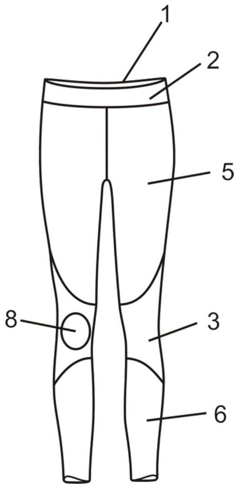 一种基于柔性传感的膝关节受力监测运动裤