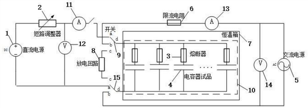 直流支撑电容器破坏性试验系统及方法