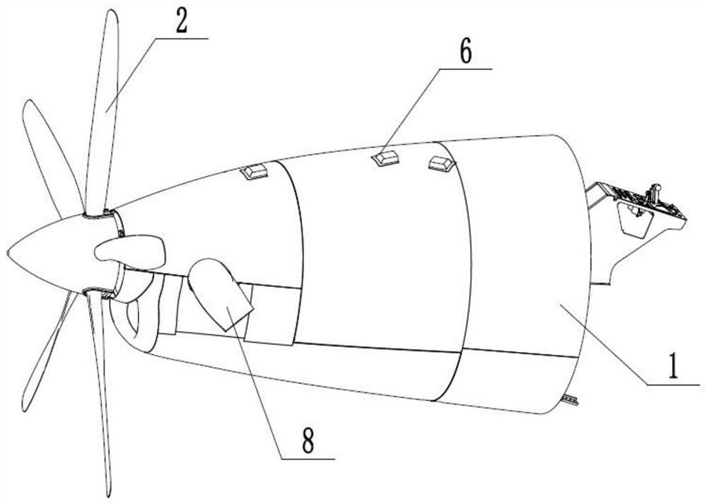 一种用于单发双翼飞机的涡桨发动机动力装置