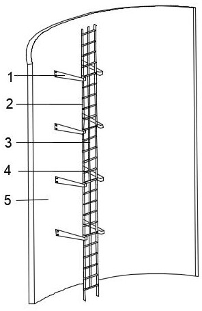 一种风电塔筒内的安全攀爬梯
