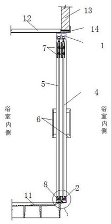 一种磁吸式防水移门