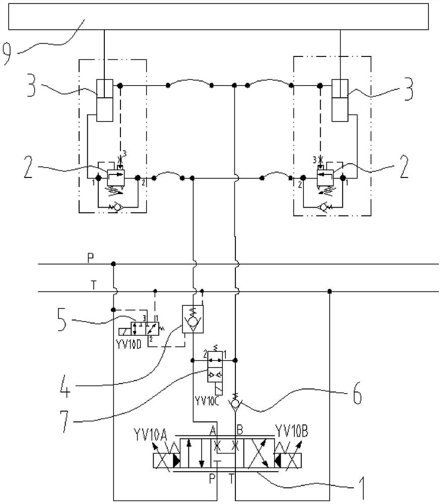 一种差动控制的硫化机开合模控制回路及开合模控制方法
