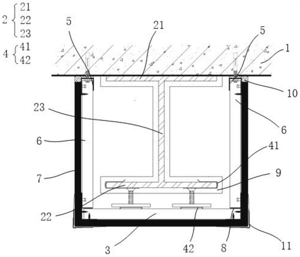 一种建筑梁结构围护系统及其建造方法