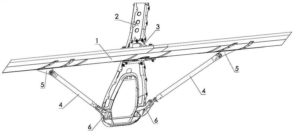 一种直升机水平尾翼连接支撑结构