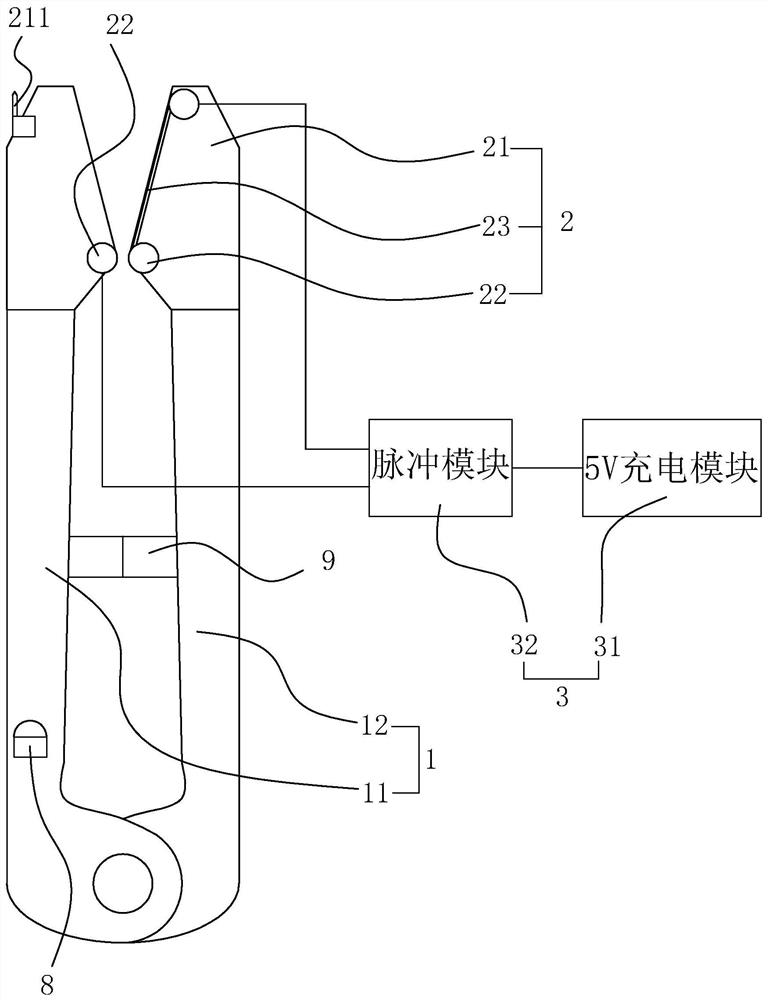 一种监狱专用安全低电压热熔纱剪