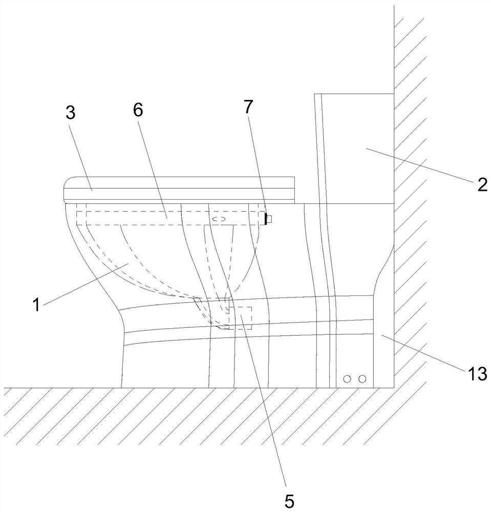 一种真空马桶用马桶体