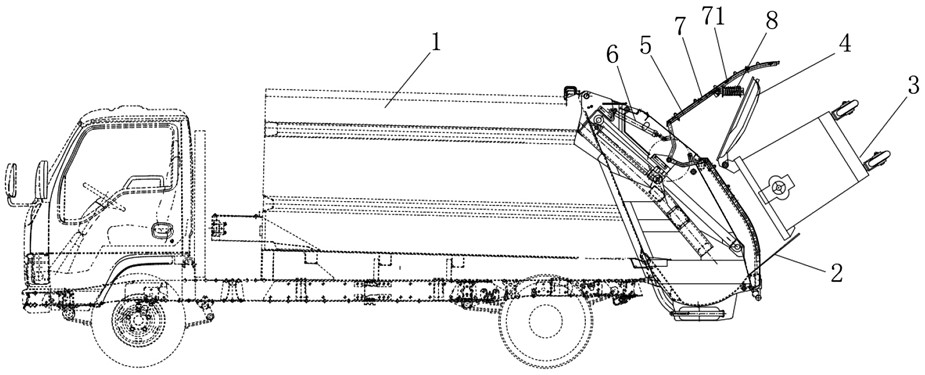 一种后装压缩式垃圾车