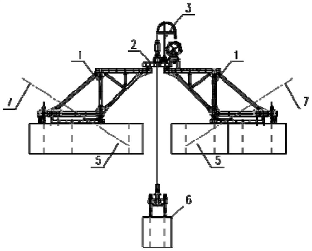 用于钢混叠合梁斜拉桥合龙段桥面吊机联合吊装施工方法