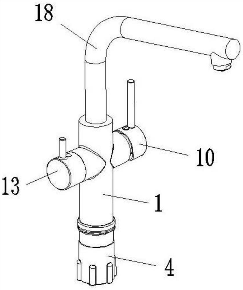 一种混合水与净水两用厨房龙头