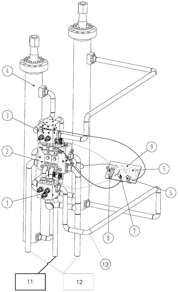 一种带压作业机升降油缸液压控制系统
