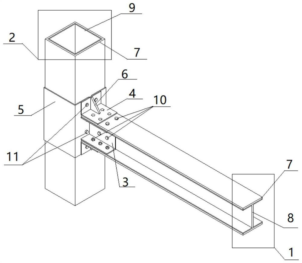 装配式钢-工程竹木复合梁柱刚性节点及施工方法