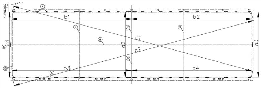 集装箱船舱口盖吊装数字定位方法