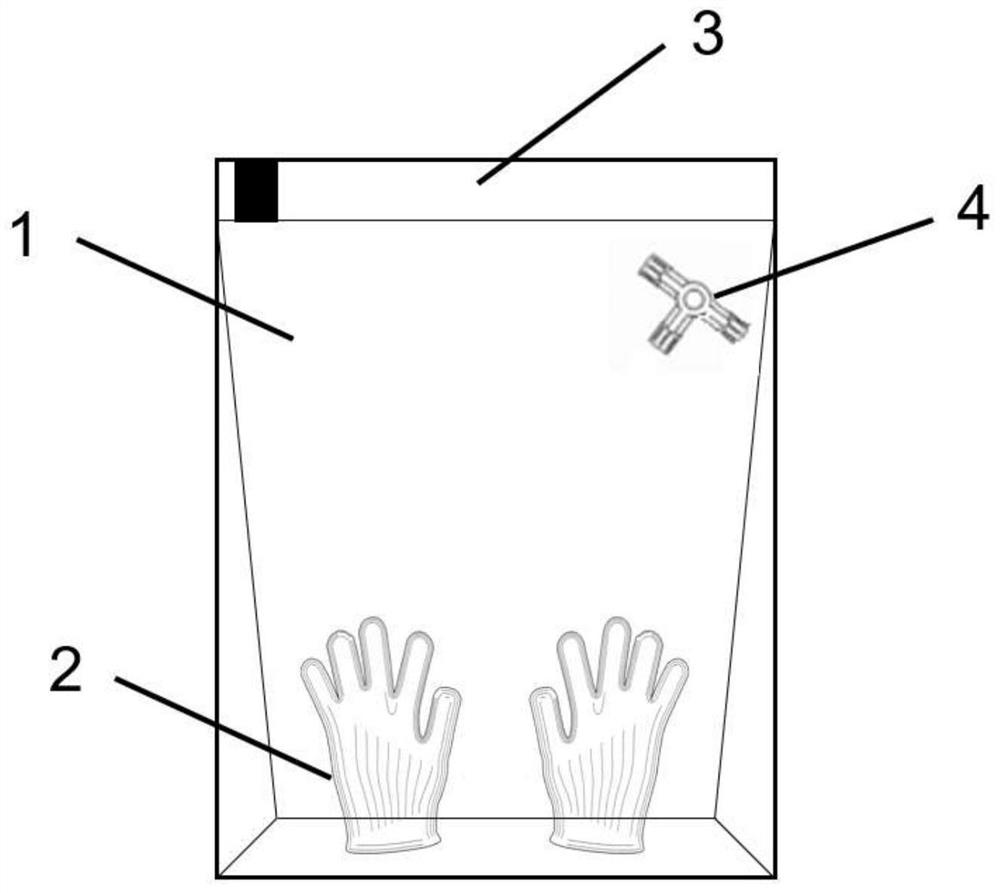 一种极简易的实验用手套袋
