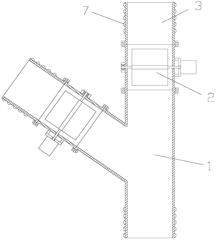 一种长大隧道施工期Y型平衡通风器